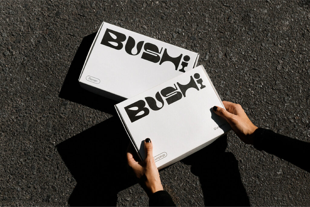 Bushi ramen restaurant branding by Estudio Nuar