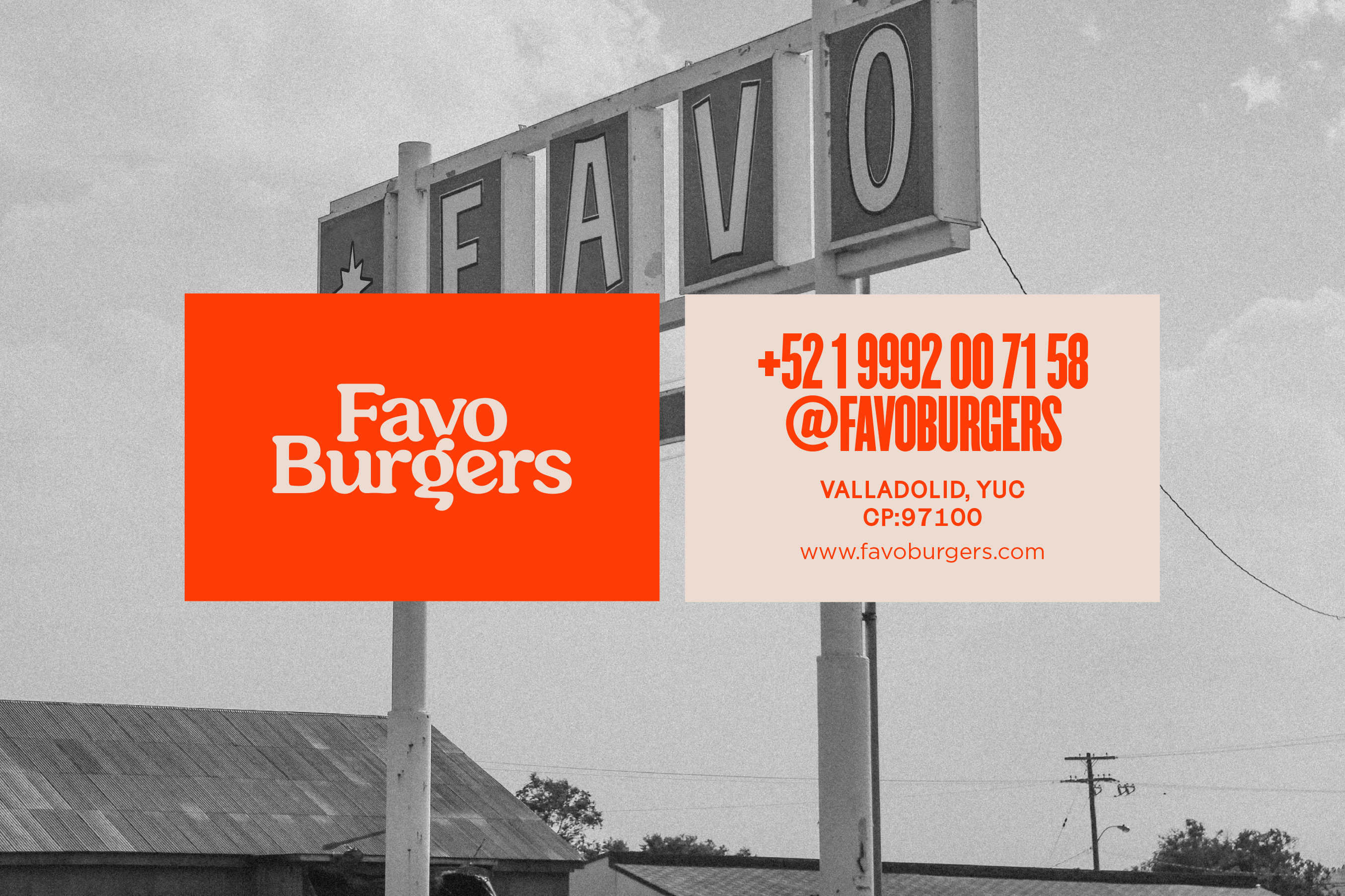 Favo Burgers restaurant branding by Puro Diseno