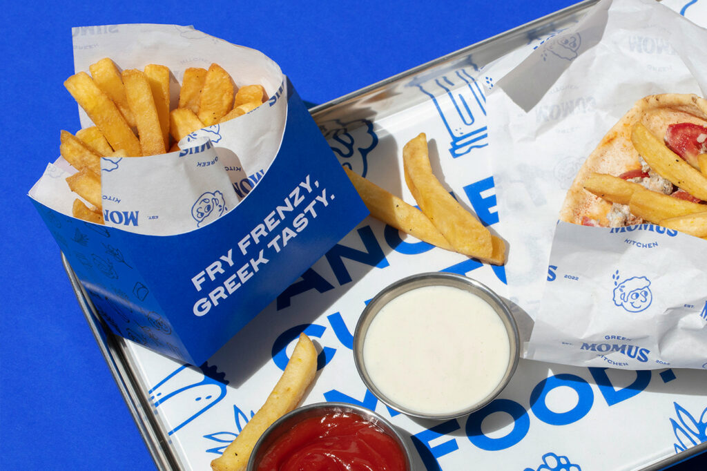 Momus Greek fast food restaurant branding by The Branding People