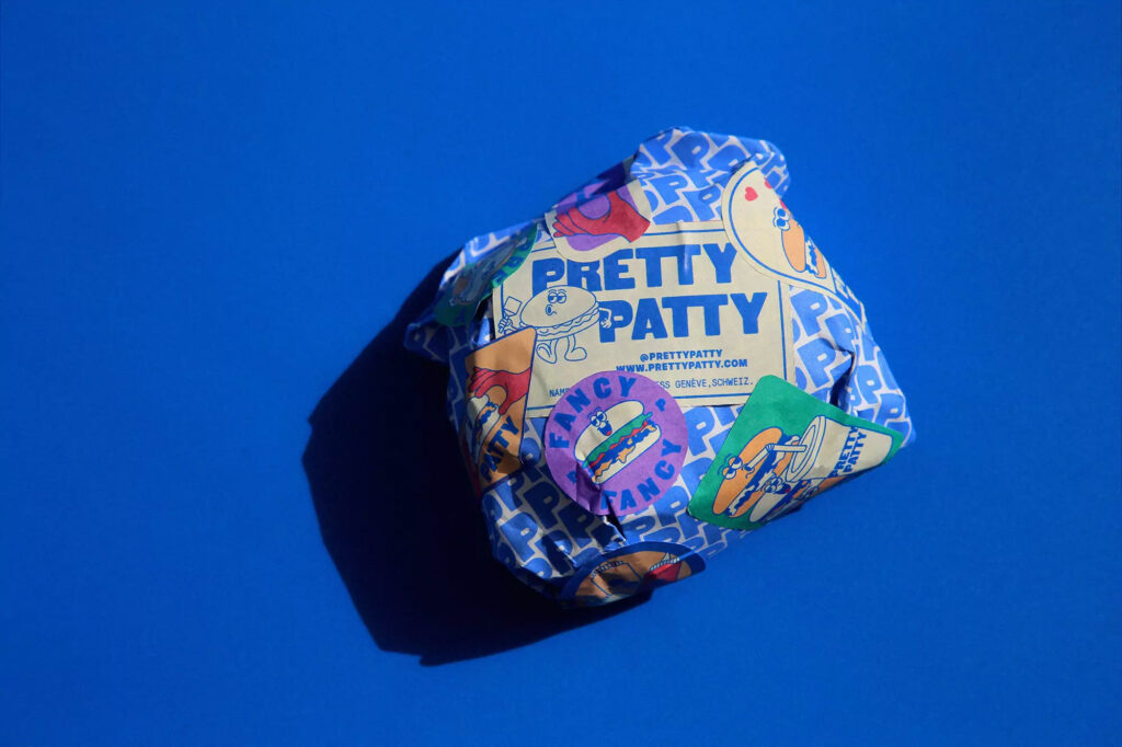 Pretty Patty burger restaurant branding by Karla Heredia