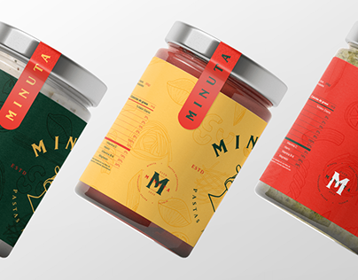 Minuta Pasta food branding and packaging design by Ricardo Angulo