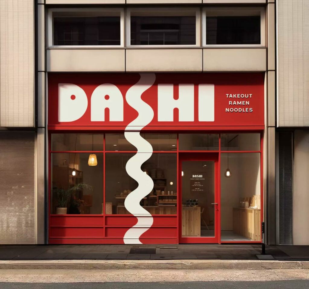 Dashi Ramen restaurant branding by Super Studio