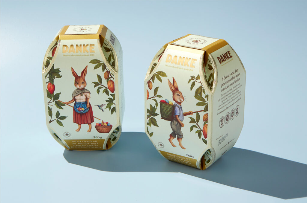 Danke Páscoa chocolate Easter packaging design by Nata Design