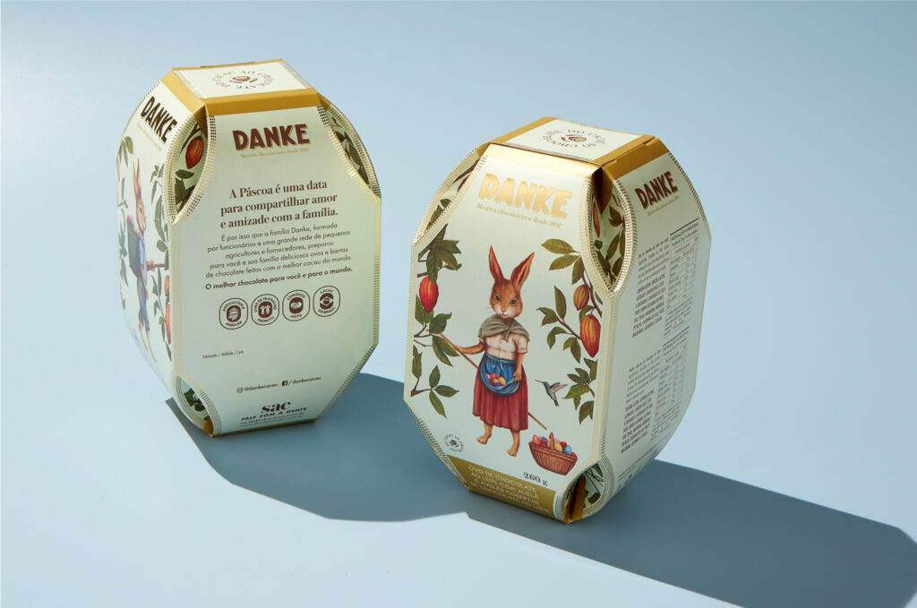 Danke Páscoa chocolate Easter packaging design by Nata Design