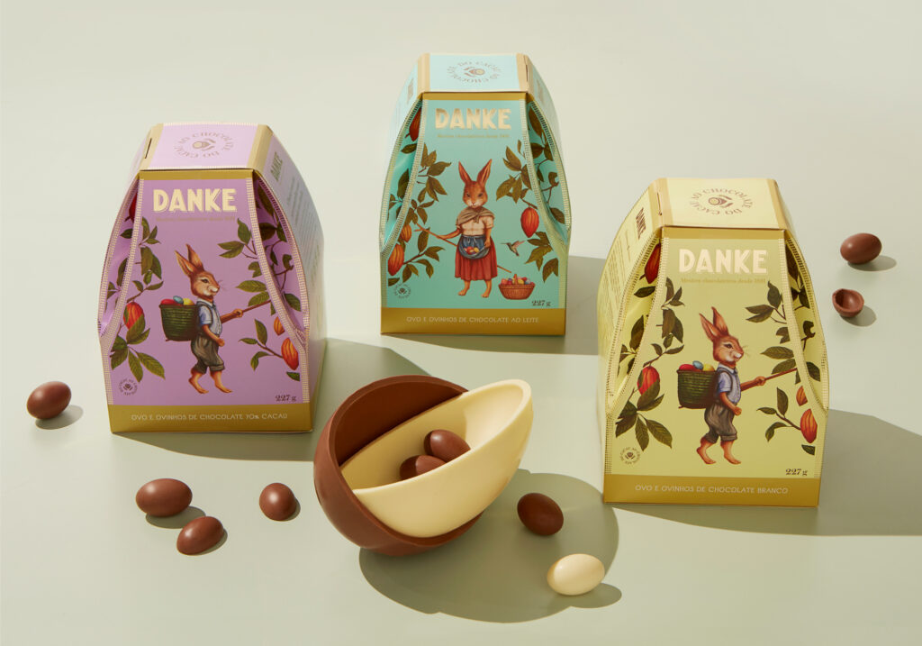 Danke Páscoa chocolate Easter packaging design by Nata Design