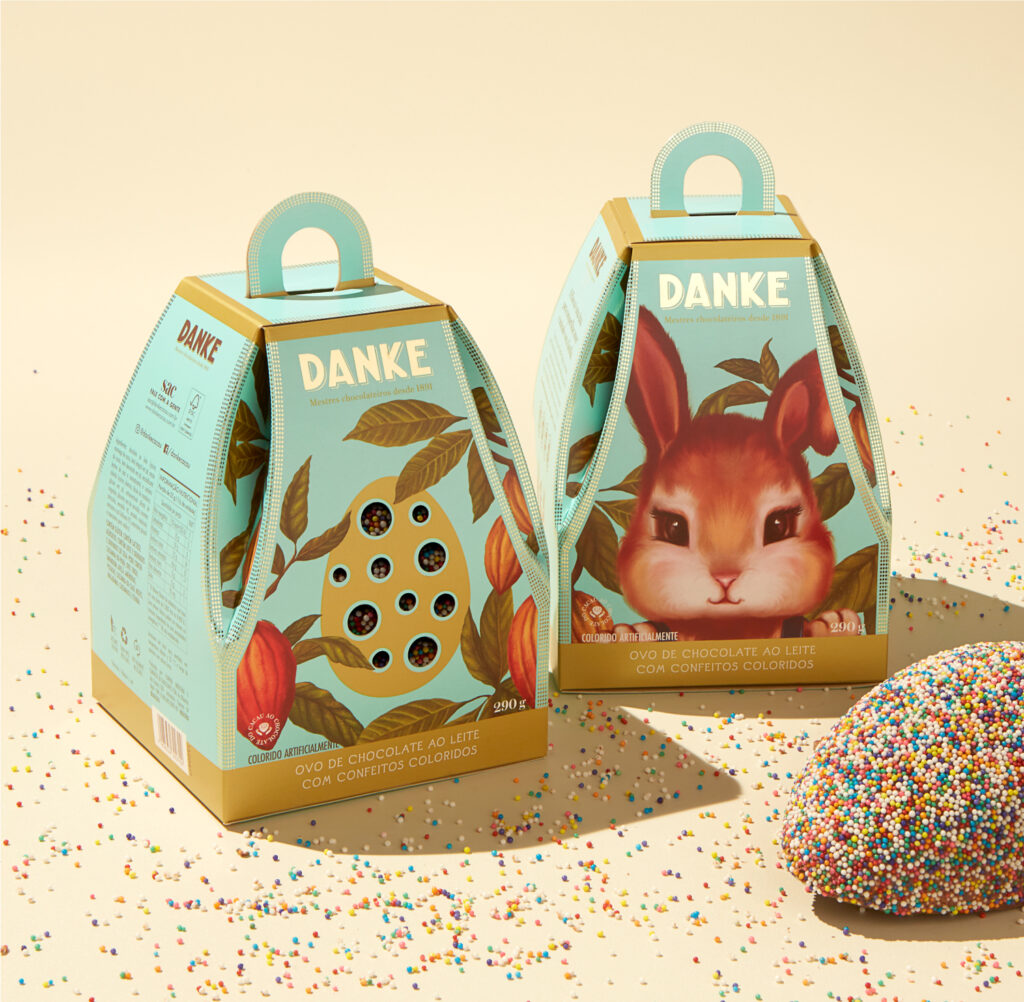 Danke Páscoa chocolate Easter packaging design by Nata Design