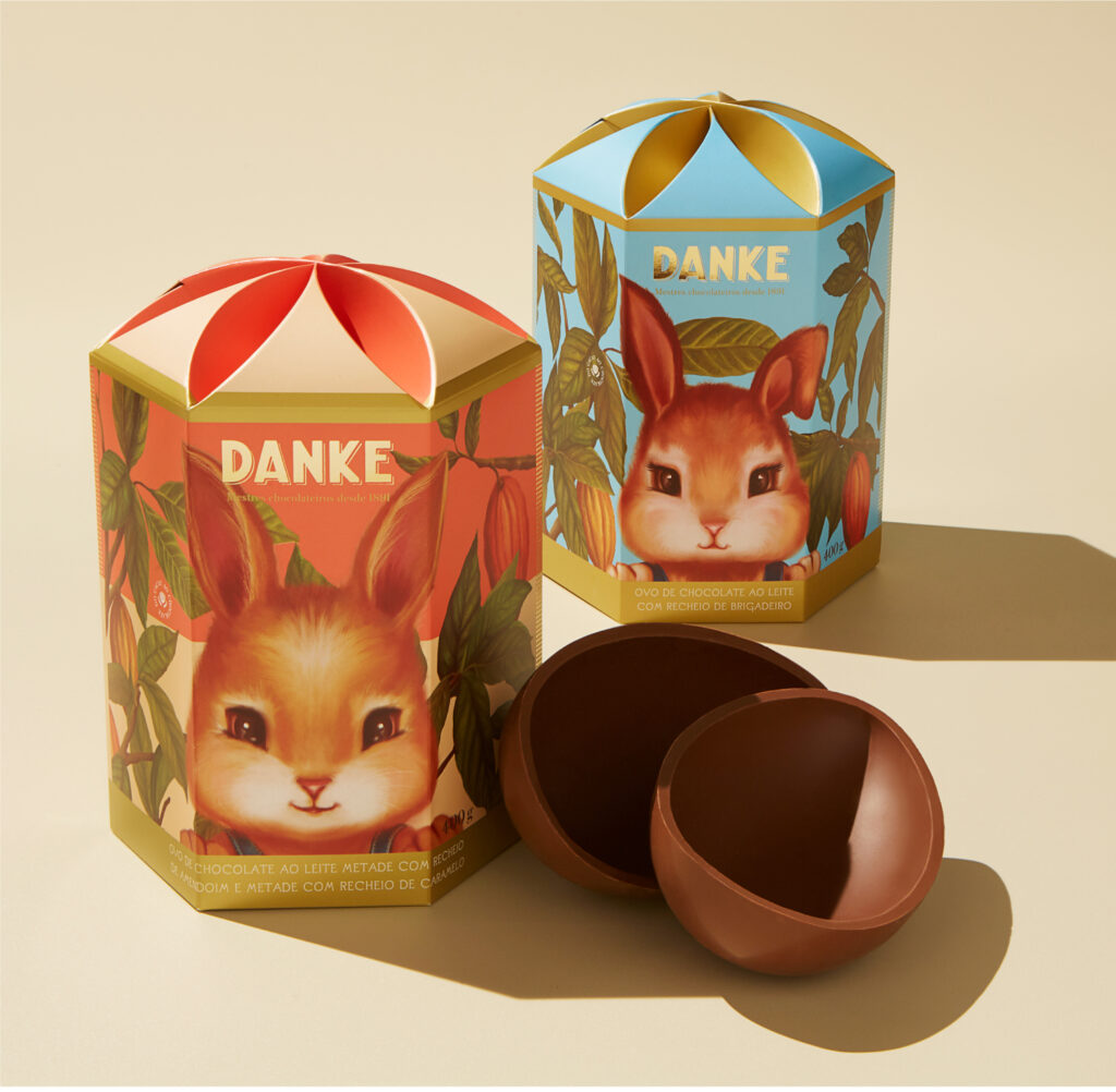 Danke Páscoa chocolate Easter packaging design by Nata Design