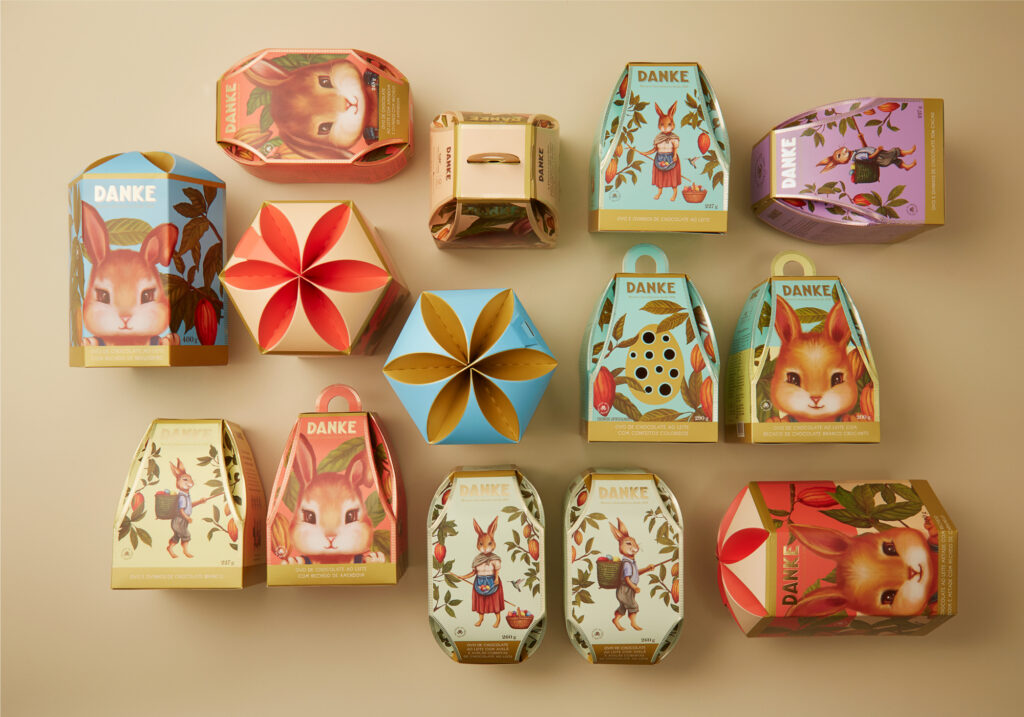 Danke Páscoa chocolate Easter packaging design by Nata Design