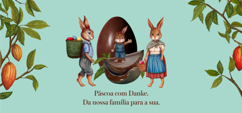 Danke Páscoa chocolate Easter packaging design by Nata Design