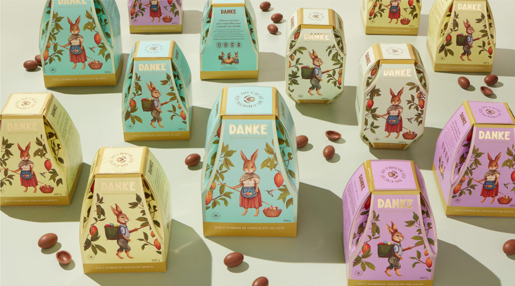 Danke Páscoa chocolate Easter packaging design by Nata Design