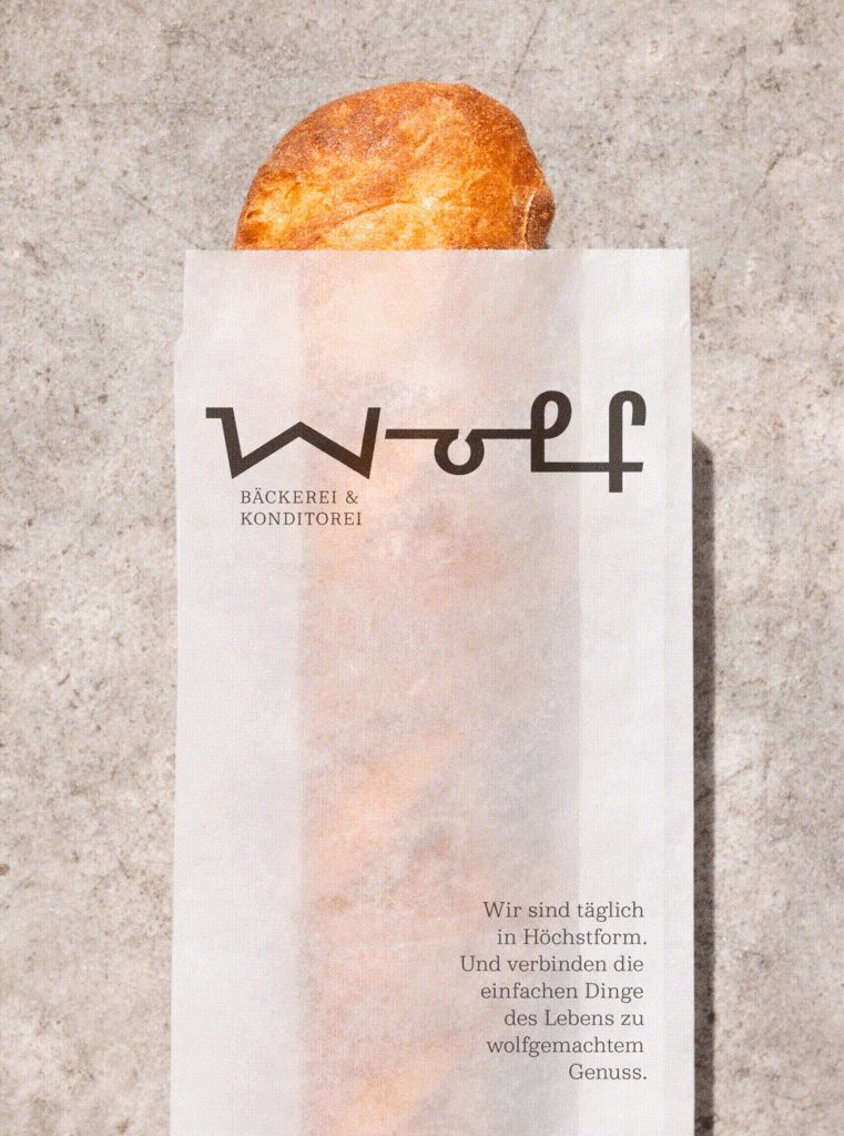 Bäckerei Wolf bakery restaurant branding by Moodley