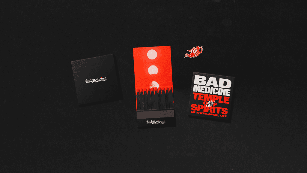 Bad Medicine bar restaurant branding by Contino Studio