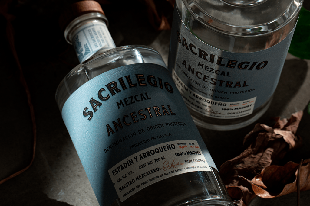 Sacrilegio mezcal spirits branding and packaging by Meteorito