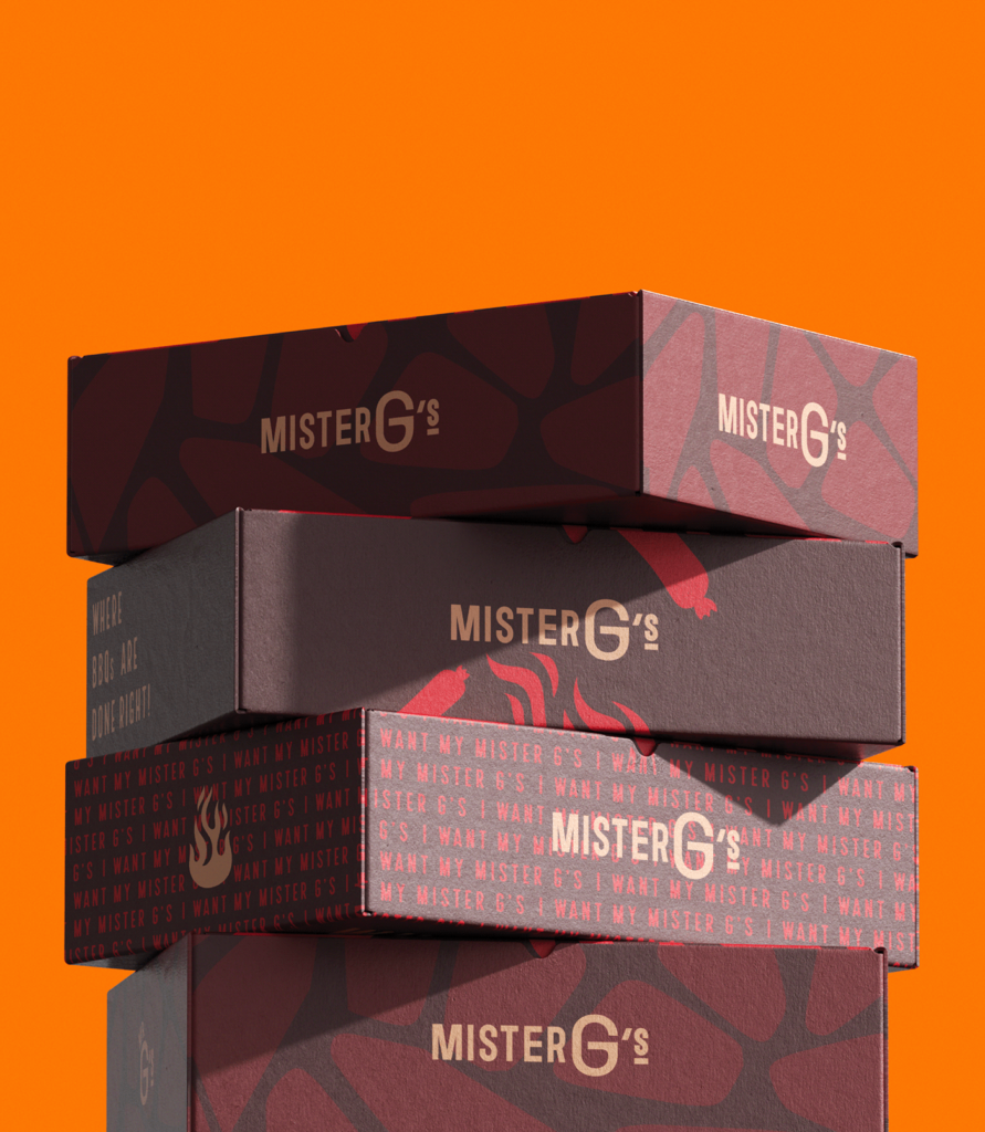 Mister G's BBQ restaurant branding by Marka