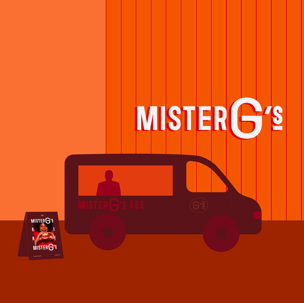 Mister G's BBQ restaurant branding by Marka