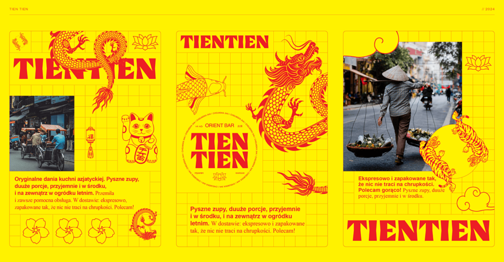 Tien Tien Vietnamese restaurant branding by Mateusz Machalski