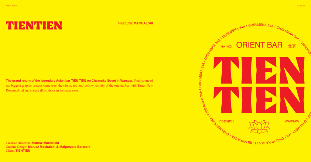 Tien Tien Vietnamese restaurant branding by Mateusz Machalski