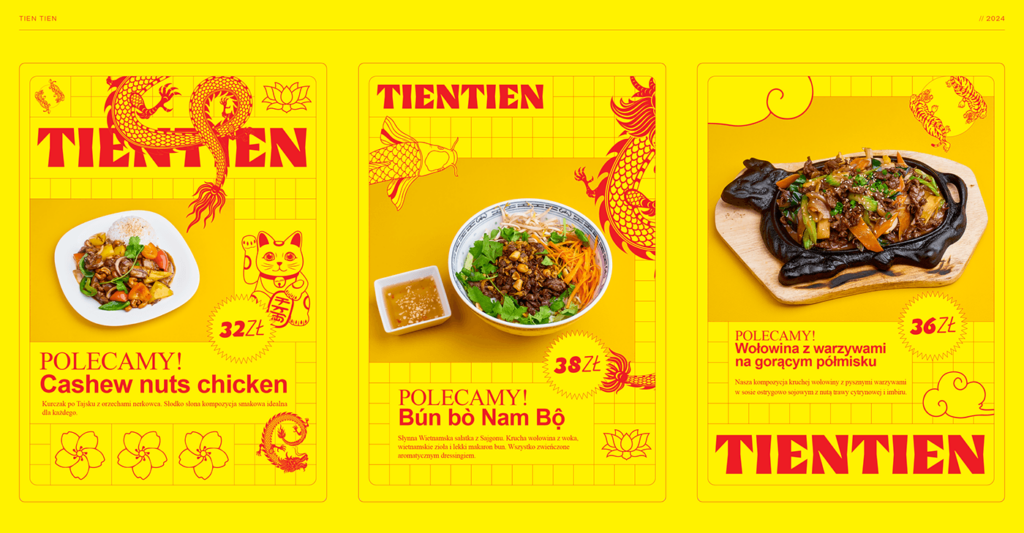 Tien Tien Vietnamese restaurant branding by Mateusz Machalski