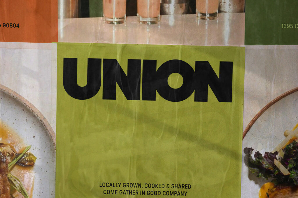 Union restaurant branding by Forth + Back Studio