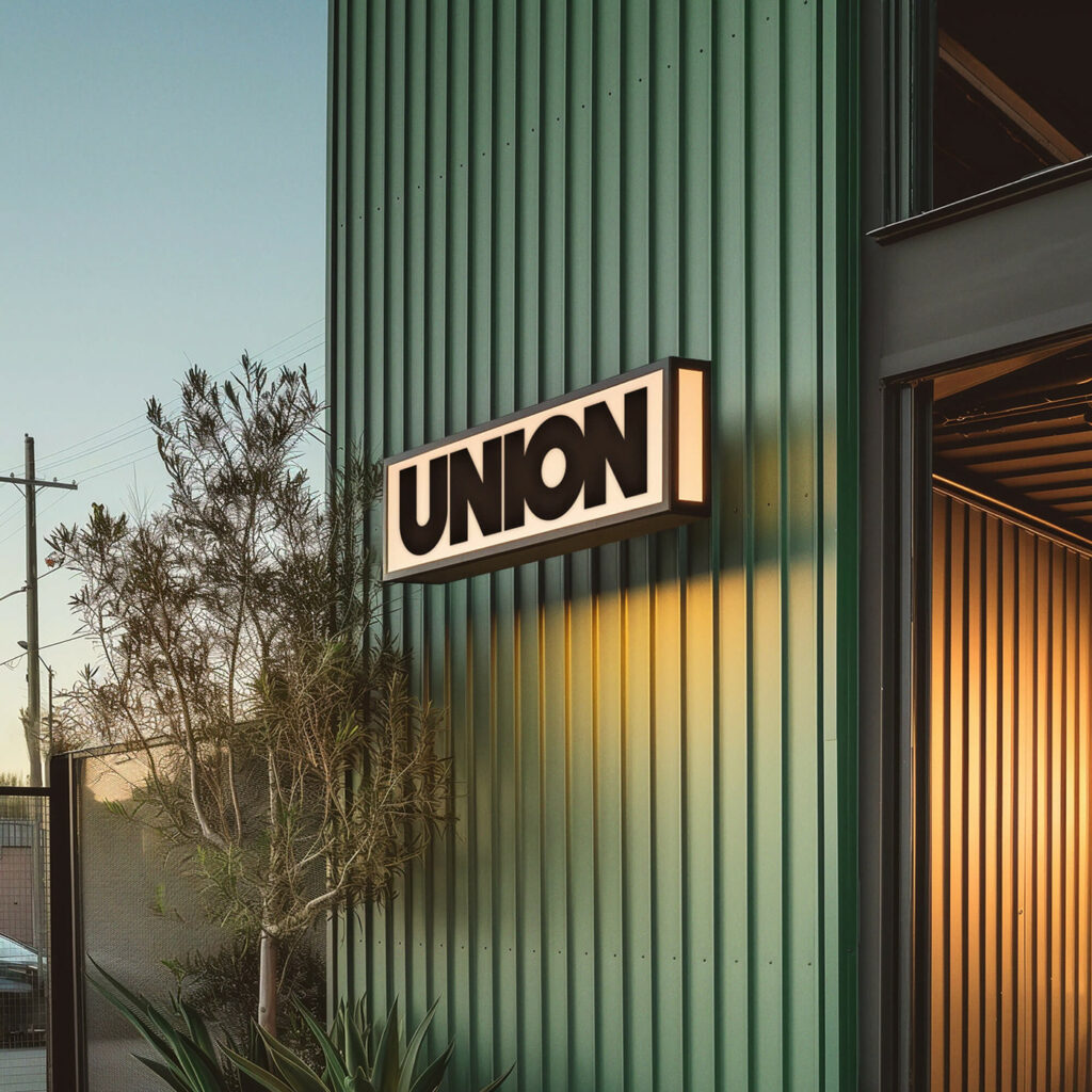 Union restaurant branding by Forth + Back Studio